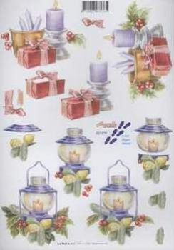 3D Schneidebogen Kerzen, Laterne