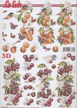 3D Schneidebogen Pfirsich, Kirschen