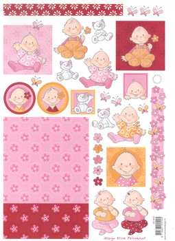 3D Schneidebogen Knaben und Mädchen, rosa-rot