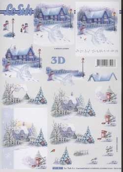 3D Schneidebogen Haus im Schnee