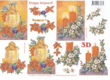 3D Schneidebogen Laterne, Kerzen