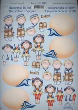 3D Schneidebogen Kinder am Strand