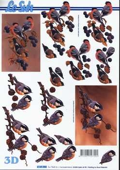 3D Schneidebogen Rotbrüstchen, Blaumeisen