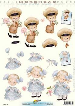 3D Schneidebogen Morehead, Blumenmädchen, -Knabe