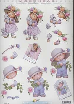 3D Schneidebogen Morehead, mit Kätzchen, Blumen