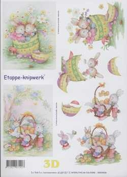 3D Schneidebogen Familie Osterhase