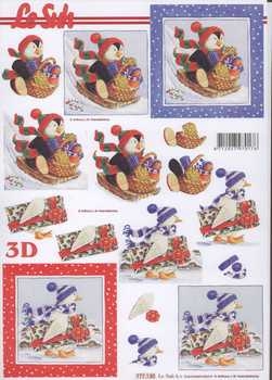 3D Schneidebogen Pinguin im Schnee