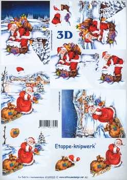 3D Schneidebogen Samichlaus Kamin, Schlitten
