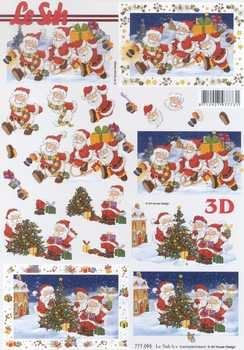 3D Schneidebogen Weihnachtsmänner