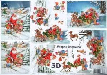 3D Schneidebogen Samichlaus mit Kinder