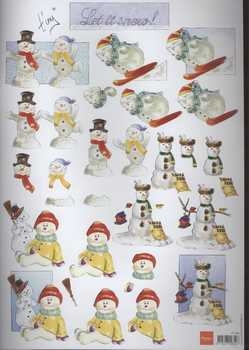 3D Schneidebogen Schneemann, Spass im Schnee