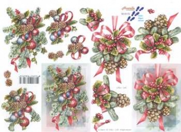 3D Schneidebogen Weihnachtsgesteck