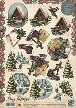 3D Schneidebogen Wintermotive, Wintersport
