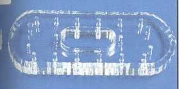 Aufhängeplatte Acryl oval