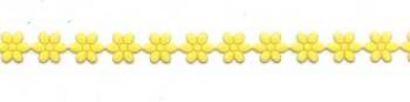 Blümchenband selbstklebend gelb
