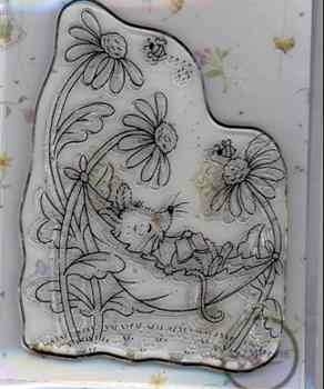 Clear Stamp Tina Wenke, Sonnenblumen-Hängematte, Maus