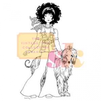 Clear Stamp Sarah Kay, Vintage Collection 03 / Cherié  with her best friend Blondie