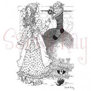 Clear Stamp Sarah Kay, Weihnachtssocke (Noel Stocking)