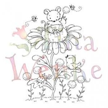 Clear Stamp, Tina Wenke, Maus auf Sonnenblume