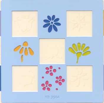 Embossing-Schablone (Block) Blume, Vogel, Schmetterling