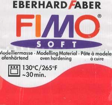 Fimo soft kirschrot