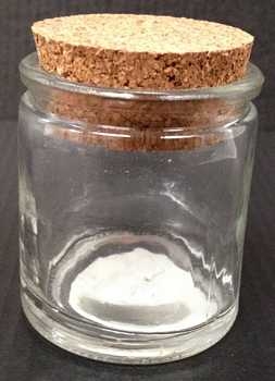 Glasflasche rund mit Kork