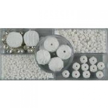 Glasperlenset Fancy, weiss