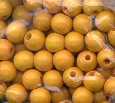 Holzperlen maisgelb