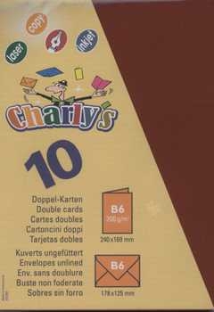 Set Doppelkarten und Couverts, Charly hellbraun
