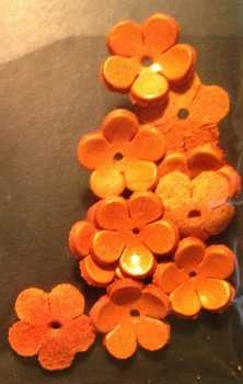 Lederblüten orange
