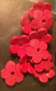 Lederblüten rot