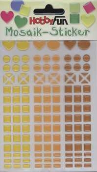 Mosaik-Sticker Gelb-orange-nougat