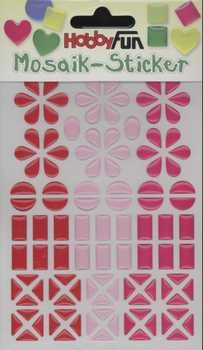 Mosaik-Sticker rot-rosa
