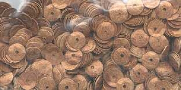 Pailletten holzfarben/goldbraun