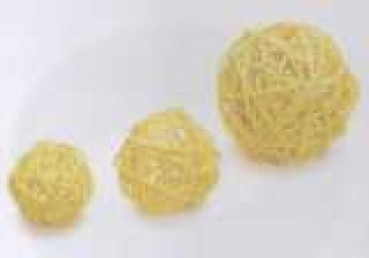 Rattan-Kugel gelb