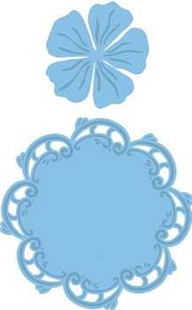 Stanzschablone Creatables Rahmen rund, Blume