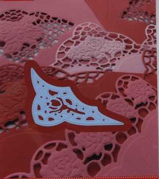 Schablone Creatables Ecke Rose