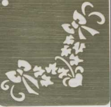 Embossing-Schablone Efeuranke, Schleifen, Herz