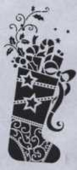 Schablone Weihnachtsstiefel