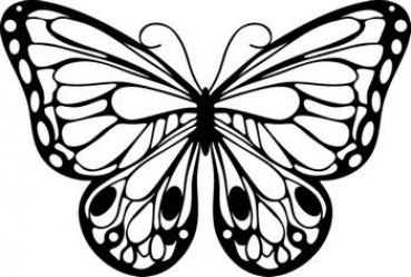 Silhouette Schablone Romantic Butterfly