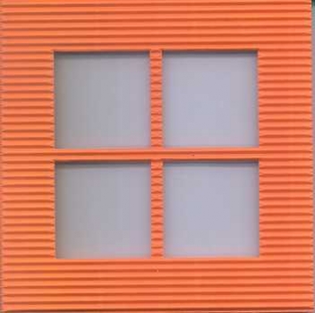 Schüttelkarte Fenster Welle orange