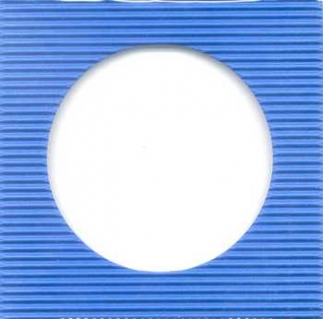 Schüttelkarte Rund Welle blau