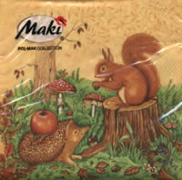 Serviette Eichhörnchen, Igel, Rarität