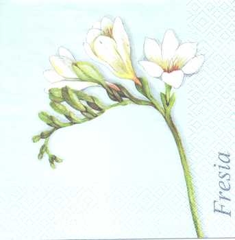 Serviette Freesie hellblau