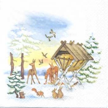 Serviette Futterkrippe