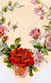 Serviette Rosenbogen