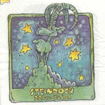 Serviette Sternzeichen Steinbock, Rarität