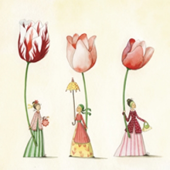 Serviette Tulpenladies