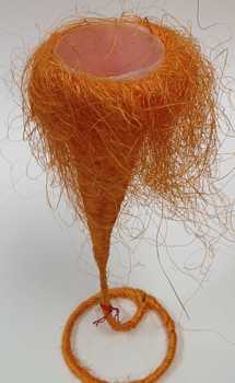 Sisaltüte mit Fuss, orange