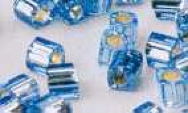 Squareperle hellblau silverline